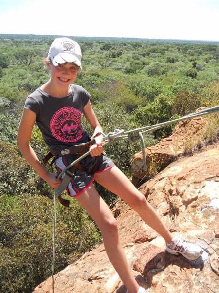 Abseiling adventure activity at Jubaweni
